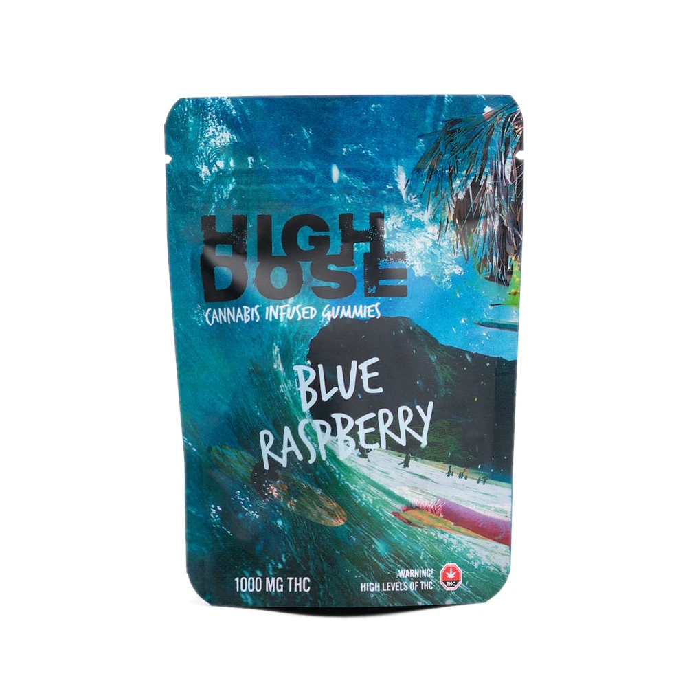 High Dose – Blue Raspberry THC Gummy 1000mg